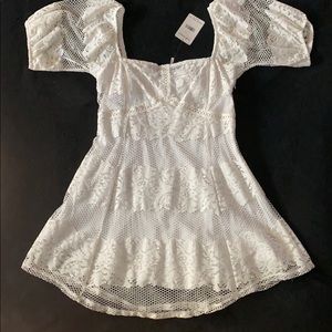 Free People White Mini Dress